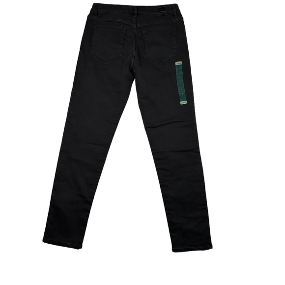 L.L. Bean Signature Lined Boyfriend Jeans Mis Black Slate Size 2 regular - Picture 2 of 6